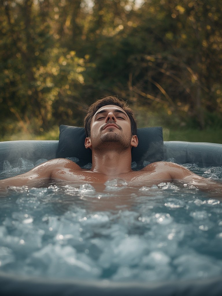 cold plunge in action